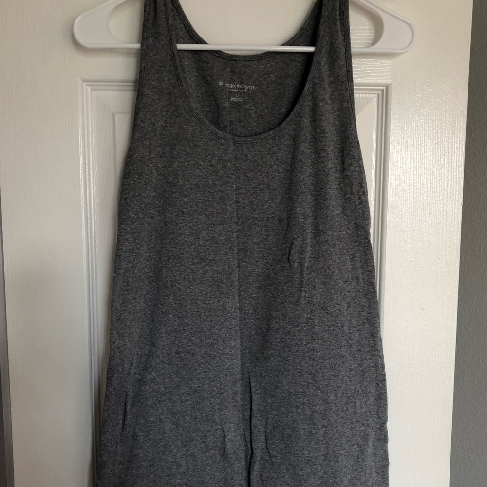 Large Liz Lange Maternity tank gray VGUC